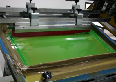 Flat silk screen printing