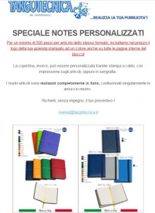 Taccuini personalizzati 100% made in Italy