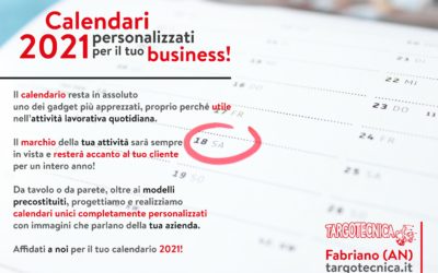 Calendari 2021 personalizzati per il tuo business!